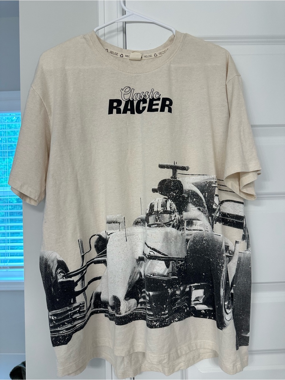 Classic Racer Graphic Short Sleeve Tee - Beige